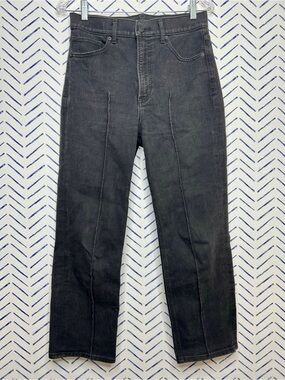 Express Straight Super High Rise Black Seamed Jean size 6